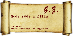 Gyárfás Zilia névjegykártya